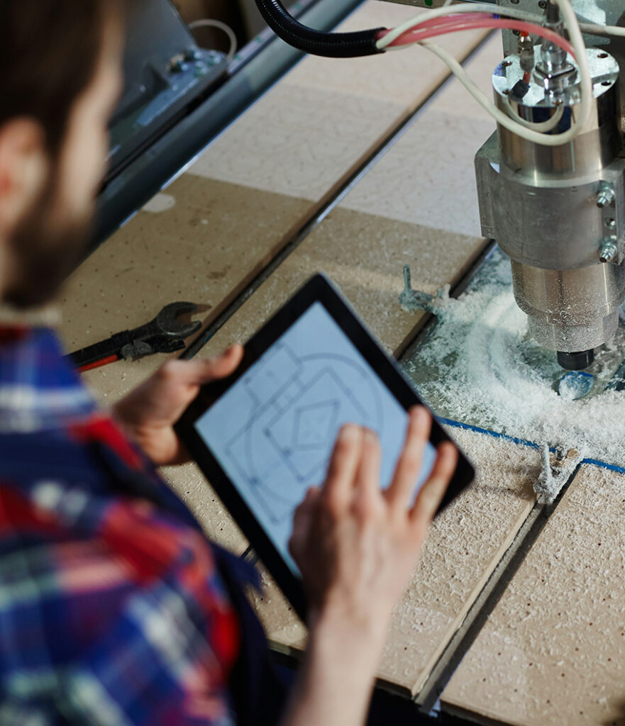 Controlling machinery with tablet